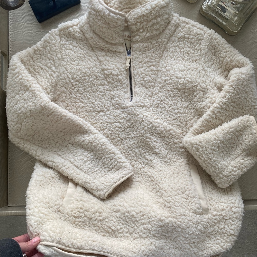 Altar'd State Cream Sherpa Pullover